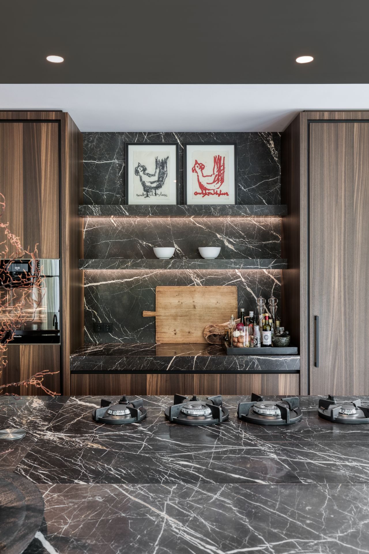 Kookeiland, luxe keuken, keukeneiland, marmer, zwarte keuken, exclusieve keuken, Culimaat